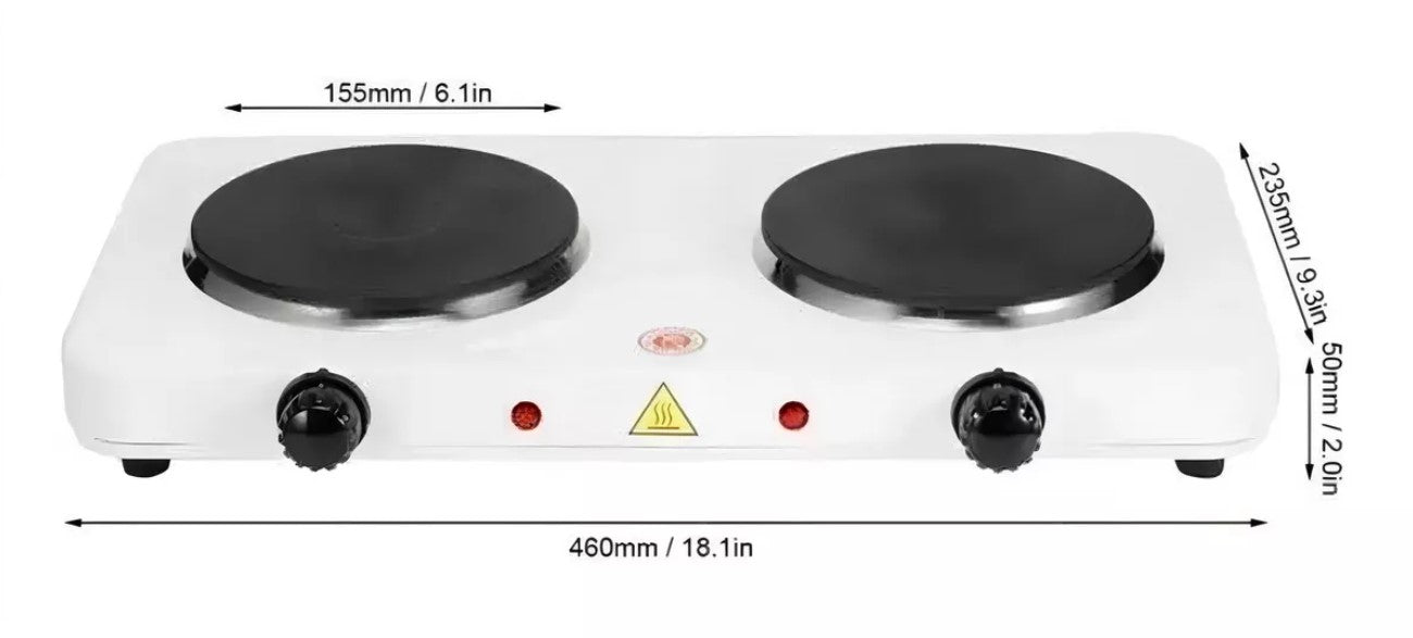 COCINA ELÉCTRICA DE DOS PLATOS